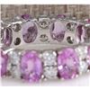 Image 2 : 7.71 CTW Natural Pink Ceylon Sapphire Diamond Ring 18K Solid White Gold