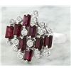 Image 2 : 3.30 CTW Ruby 18K White Gold Diamond Ring