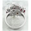 Image 4 : 3.30 CTW Ruby 18K White Gold Diamond Ring