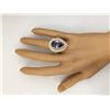 Image 4 : 8.10 CTW Natural Tanzanite And Diamond Ring In 14k Yellow Gold