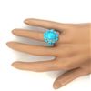 Image 6 : 9.02 CTW Natural Turquoise 18K Solid Yellow Gold Ring