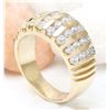 Image 4 : 2.50 CTW Natural Diamond 14K Solid Yellow Gold Ring