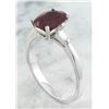Image 3 : 1.70 CTW Ruby 14K White Gold Diamond Ring