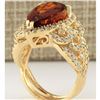 Image 3 : 8.20 CTW Natural Madeira Citrine And Diamond Ring In 18K Yellow Gold