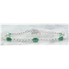 Image 1 : 4.03 CTW Emerald 18K White Gold Diamond Bracelet