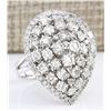 Image 2 : 3.70 CTW Natural Diamond Ring In 18K White Gold