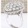 Image 3 : 3.70 CTW Natural Diamond Ring In 18K White Gold