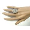 Image 4 : 3.70 CTW Natural Diamond Ring In 18K White Gold