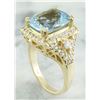 Image 5 : 6.17 CTW Aquamarine 14K Yellow Gold Diamond Ring