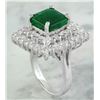 Image 3 : 6.50 CTW Emerald 18K White Gold Diamond Ring