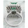 Image 4 : 6.50 CTW Emerald 18K White Gold Diamond Ring