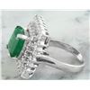 Image 6 : 6.50 CTW Emerald 18K White Gold Diamond Ring