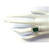 Image 4 : 4.91 CTW Natural Emerald And Diamond Ring 18K Solid Yellow Gold