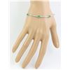 Image 4 : 4.03 CTW Emerald 14K White Gold Diamond Bracelet