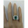 Image 5 : 3.06 CTW Emerald 18K White Gold Diamond Ring