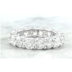 4.10 CTW Diamond 18K White Gold Eternity Ring Band