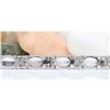 Image 5 : 11.10 CTW Natural Tanzanite 14K Solid White Gold Diamond Bracelet
