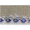 Image 1 : 17.59 CTW Natural Tanzanite And Dimond Bracelet In 18K Solid White Gold