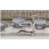 Image 2 : 17.59 CTW Natural Tanzanite And Dimond Bracelet In 18K Solid White Gold