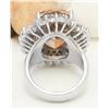 Image 3 : 14.61 CTW Natural Morganite 18K Solid White Gold Diamond Ring