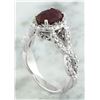 Image 5 : 2.23 CTW Ruby 18K White Gold Diamond Ring