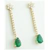 Image 2 : 5.10 CTW Emerald 18K Yellow Gold Diamond Errings