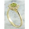Image 5 : 0.72 CTW Peridot 14K Yellow Gold Diamond Ring
