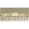 Image 1 : 6.60 CTW Natural Diamond Bracelet In 14K Solid Yellow Gold