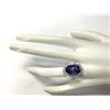Image 4 : 10.62 CTW Natural Tanzanite And Diamond Ring 18K Solid White Gold