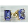 Image 1 : 1.80 CTW Tanzanite 14K Yellow Gold Earrings