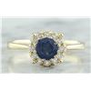 Image 1 : 0.72 CTW Sapphire 14K Yellow Gold Diamond Ring