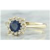 Image 2 : 0.72 CTW Sapphire 14K Yellow Gold Diamond Ring