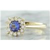 Image 2 : 0.72 CTW Tanzanite 14K Yellow Gold Diamond ring