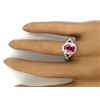 Image 5 : 2.40 CTW Natural Sapphire 18K Solid White Gold Diamond Ring