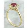 Image 5 : 0.72 CTW Ruby 18K Yellow Gold Diamond Ring