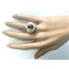 Image 4 : 6.81 CTW Natural Blue Tanzanite And Diamond Ring 14k Solid Yellow Gold