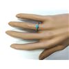 Image 4 : 0.60 CTW Natural Turquoise Ring In 14k Yellow Gold