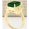 Image 3 : 5.15 CTW Natural Emerald And Diamond Ring In 14k Yellow Gold
