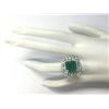 Image 4 : 6.91 CTW Natural Emerald Diamond Ring 14K Solid White Gold