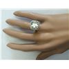 Image 4 : 5.36 CTW Natural Aquamarine And Diamond Ring 18K Solid Yellow Gold