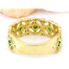 Image 3 : 0.45 CTW Natural Emerald 18K Solid Yellow Gold Diamond Ring