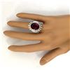 Image 6 : 14.20 CTW Natural Tourmaline 18K Solid White Gold Diamond Ring