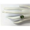 Image 4 : 5.93 CTW Natural Peridot And Diamond Ring 14K Solid White Gold