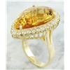 Image 3 : 18.85 CTW Citrine 14K Yellow Gold Diamond Ring