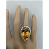 Image 5 : 18.85 CTW Citrine 14K Yellow Gold Diamond Ring
