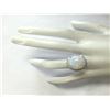 Image 4 : 9.01 CTW Natural Opal And Diamond Ring 14K Solid White Gold