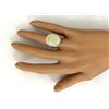Image 6 : 7.59 CTW Natural Opal 14K Solid White Gold Diamond Ring