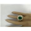 Image 6 : 4.59 CTW Mens Emerald 18K Yellow Gold Diamond Ring