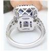 Image 3 : 7.96 CTW Natural Tanzanite 18K Solid White Gold Diamond Ring