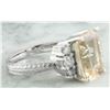 Image 3 : 6.69  CTW Morganite 14K White Gold Diamond Ring